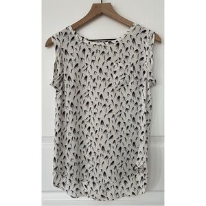 LOFT Ann Taylor Sleeveless Blouse with Bird Accents
